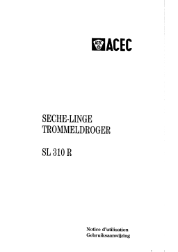 ACEC SL310R Manuel utilisateur