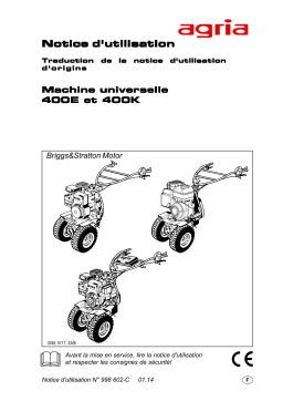 Agria 0400 E/K Implement Carrier Manuel utilisateur