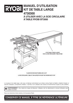 Ryobi 4730300 Manuel utilisateur