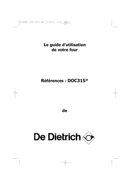 De Dietrich DOC315DF1 Manuel utilisateur