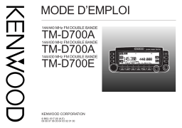 Kenwood TM-D700E Manuel utilisateur