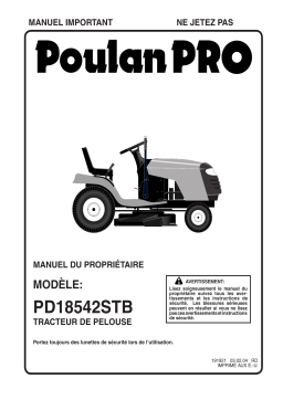 Poulan PD18542STB Manuel utilisateur