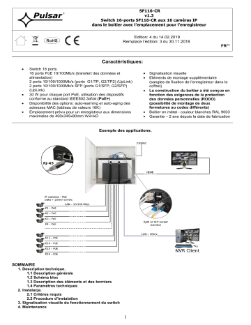 Mode d'emploi | Pulsar SF116-CR Manuel utilisateur | Fixfr