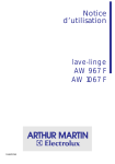 Arthur Martin-Electrolux AW 1067 F Lave-linge Manuel utilisateur