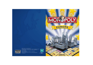Manuel du propriétaire | Hasbro MONOPOLY EUROPE Manuel utilisateur | Fixfr