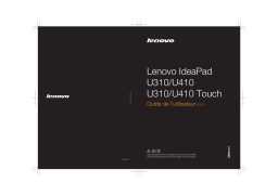 Lenovo IdeaPad U410 Touch Manuel utilisateur