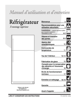 Frigidaire FRT21H8CW Manuel utilisateur