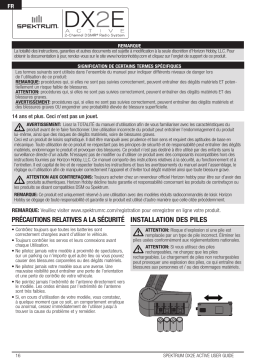 Spektrum DX2E ACTIVE 2Ch DSMR Radio Manuel utilisateur