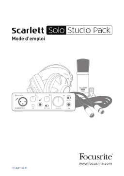 Focusrite Scarlett Solo Studio Pack Mode d'emploi