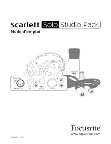 Focusrite Scarlett Solo Studio Pack Mode d'emploi | Fixfr
