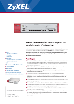 ZyXEL ZYWALL USG-2000 Manuel utilisateur