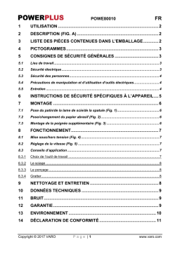 Powerplus POWE80010 Manuel utilisateur