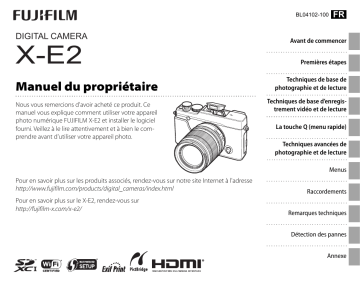 Fujifilm X-E2 Manuel utilisateur | Fixfr