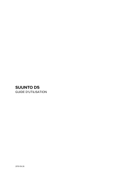 Suunto D5 Manuel utilisateur