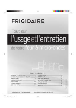 Frigidaire FGMV175QB Manuel utilisateur