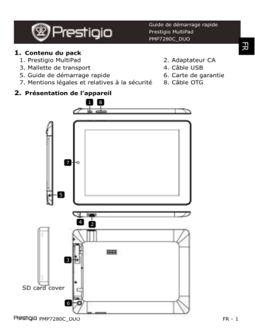 MultiPad 2 ULTRA DUO 8.0 | Guide de démarrage rapide | Prestigio PMP-7280C Duo Manuel utilisateur | Fixfr