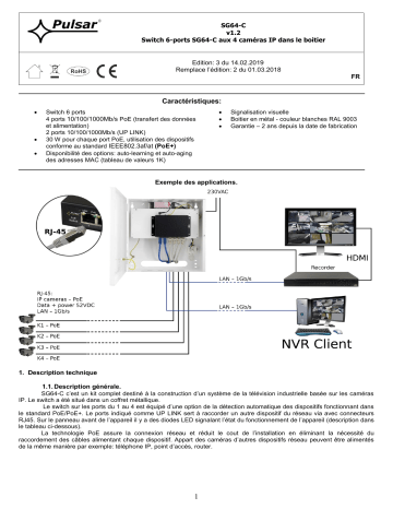 Mode d'emploi | Pulsar SG64-C Manuel utilisateur | Fixfr