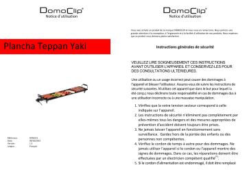 Manuel du propriétaire | DOMOCLIP DOM231 Manuel utilisateur | Fixfr