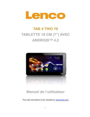 Lenco TAB 4 TWO 70 Mode d'emploi | Fixfr