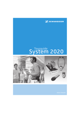 Sennheiser TOURGUIDE SYSTEM 2020 Manuel utilisateur