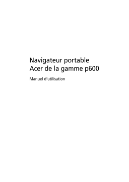 Acer p600 Series Manuel utilisateur