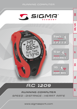 SIGMA SPORT RC 12.09 Manuel utilisateur