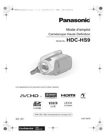 Panasonic HDC HS9 Mode d'emploi | Fixfr