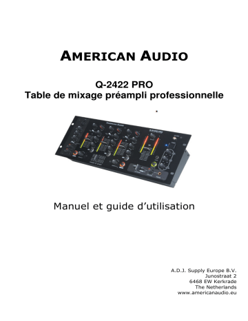 Manuel du propriétaire | American Audio Q-2422 PRO Manuel utilisateur | Fixfr