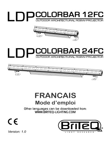 LDP-COLORBAR 12FC | Briteq LDP-COLORBAR 24FC Manuel du propriétaire | Fixfr