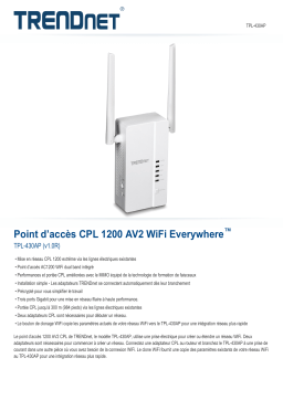 Trendnet RB-TPL-430AP WiFi Everywhere™ Powerline 1200 AV2 Access Point Fiche technique