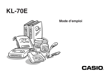 Manuel du propriétaire | Casio KL-70E Manuel utilisateur | Fixfr