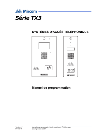 Mircom LT-979FR TX3 Manuel utilisateur | Fixfr