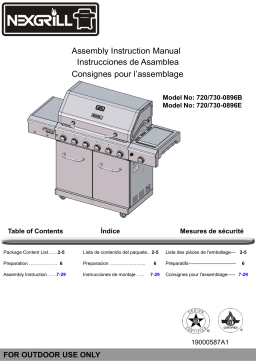 Nexgrill Deluxe 6-Burner Propane Gas Grill in Slate with Ceramic Searing Side Burner Plus Grill Cover Guide d'installation