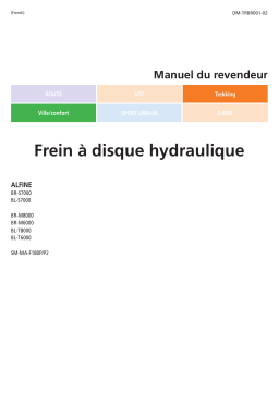Shimano BR-M8000 frein à disque hydraulique Manuel utilisateur
