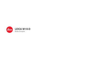 Leica M10-D Mode d'emploi | Fixfr