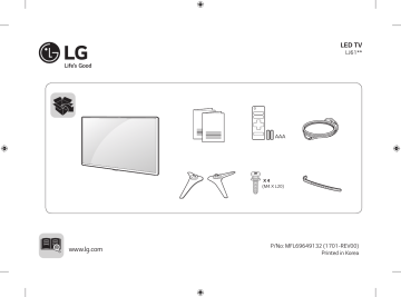 LG 55LJ615V Manuel du propriétaire | Fixfr