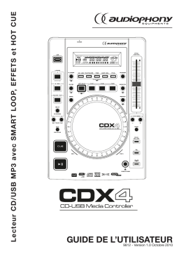 audiophony CDX4 Manuel utilisateur