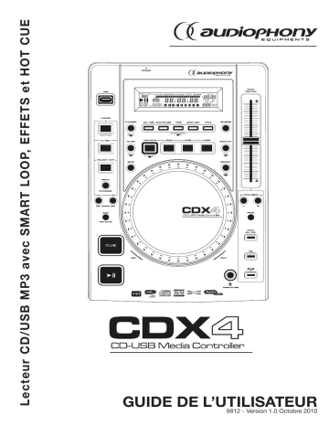 Manuel du propriétaire | audiophony CDX4 Manuel utilisateur | Fixfr