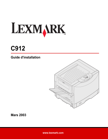 Manuel du propriétaire | Lexmark C912 Manuel utilisateur | Fixfr