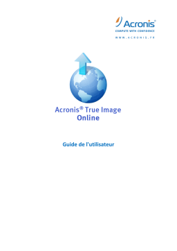 ACRONIS True Image Online Manuel utilisateur