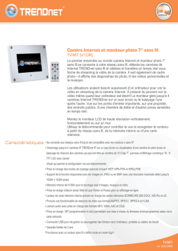 Trendnet TV-M7 TRENDnetVIEW 7” Wireless Camera Monitor Fiche technique