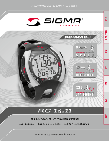 Mode d'emploi | SIGMA SPORT RC 14.11 Manuel utilisateur | Fixfr