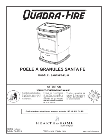 Manuel du propriétaire | QUADRA FIRE SANTAFE-EU-B Manuel utilisateur | Fixfr