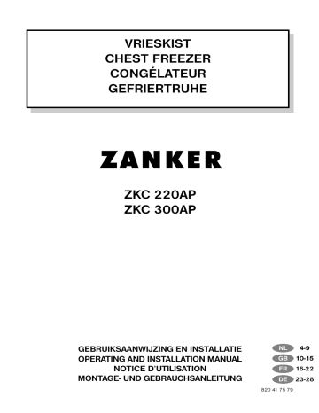 Manuel du propriétaire | ZANKER ZKC220AP Manuel utilisateur | Fixfr