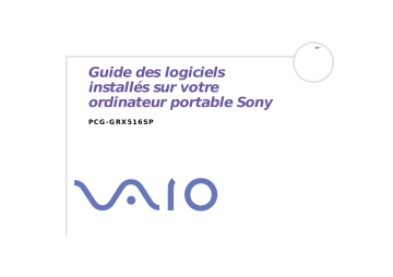 Manuel du propriétaire | Sony PCG-GRX516SP Manuel utilisateur | Fixfr