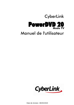 CyberLink PowerDVD 20 mode TV Manuel utilisateur