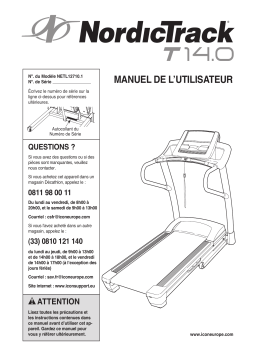 NordicTrack T 14.0 - NETL12710.1 Manuel utilisateur