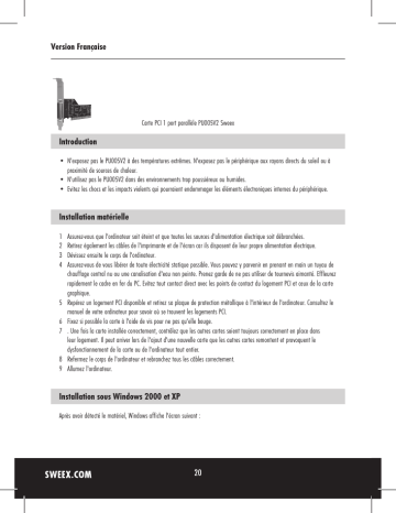 Manuel du propriétaire | Sweex PU005V2 Manuel utilisateur | Fixfr