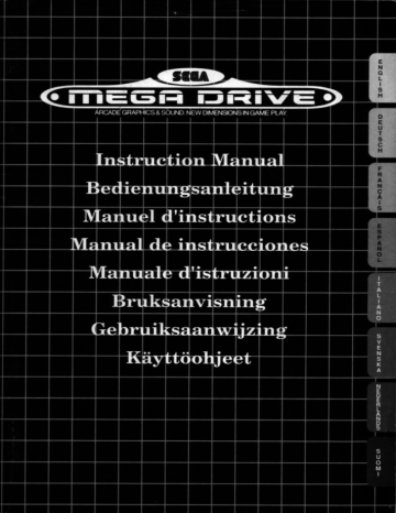 Mode d'emploi | Sega Mega Drive Manuel utilisateur | Fixfr