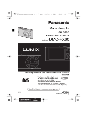 Panasonic DMC FX60 Mode d'emploi | Fixfr